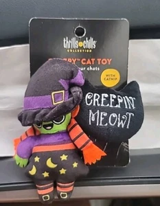 Thrills & Chills Creepy Cat Toy Halloween Witch Creepin' Meowt Catnip New - Picture 1 of 3