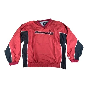 Vintage Team Starter Arkansas Razorbacks Jacket Mens Size L Pullover V Neck - Picture 1 of 8