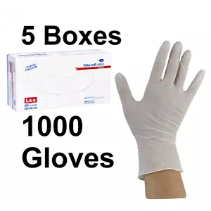 1000 Disposable Nitrile Gloves Latex Free Powder Free White Large Medical PPE - Picture 1 of 7