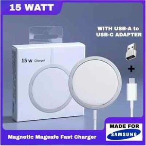 Genuine 15W Fast Wireless Charger for Samsung Galaxy S25 S24 S23 S22 S21 Ultra - Picture 1 of 3