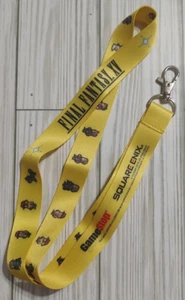 Final Fantasy XV Yellow Lanyard Strap Square Enix 2016 GameStop FF 15 Promo - Picture 1 of 5