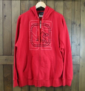 Chaqueta con capucha AND1 roja con cremallera para hombre / talla XL - Imagen 1 de 5