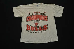 VTG 1998 Chicago Bulls Shirt 6 Time NBA Champions Michael Jordan XL 90s Finals - Picture 1 of 3