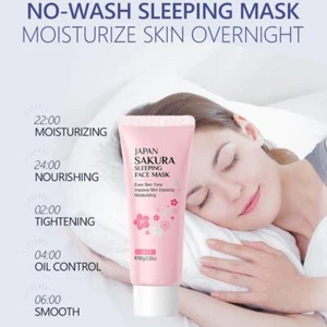 Sakura Sleeping Facial Face Mask Moisturizing Repairing Brightening B5G5 - Picture 1 of 12
