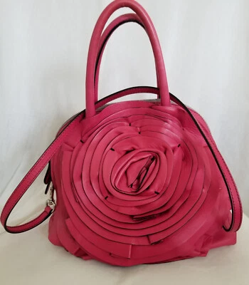Authentic Valentino Fuschia Nappa Leather Petale Dome Bag - Image 1 of 4
