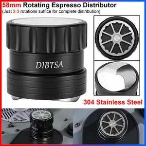 1 Pcs 58mm Rotating Coffee Tamper Espresso Distributor Leveler Distribution Tool - Picture 1 of 16