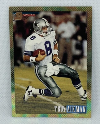 Troy Aikman 1993 Topps Bowman #1 Dallas Cowboys (b) - Image 1 of 2