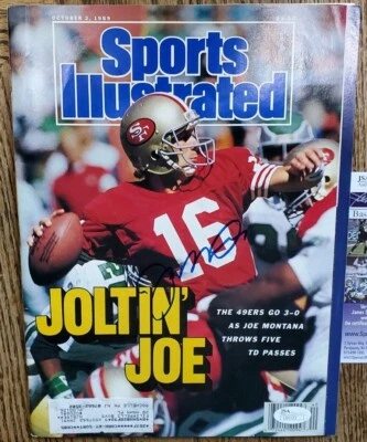 Autographed Signed 49ers Joe Montana 1989 Sports Illustrated Magazine JSA NICE - Image 1 of 4