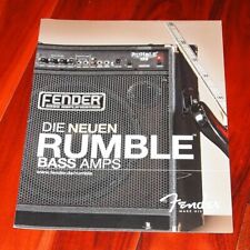 FENDER RUMBLE bass amps 2010 German brochure prospekt catalog 350 150 75 30 15