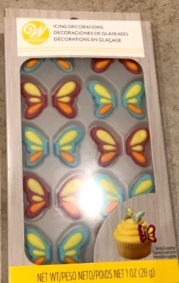 Decoraciones para cupcakes pastel glaseado mariposa Wilton 10 unidades Foto 1 de 4