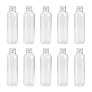 10 Pcs Aluminum Cap Plastic Bottle Travel Transparent Cosmetics Bottles Lotion - Picture 1 of 12