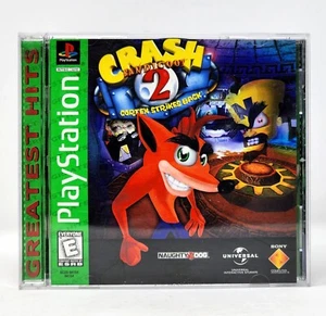 Crash Bandicoot 2: Cortex Strikes Back - Sony Playstation 1 PS1 - Etiqueta Verde - Imagen 1 de 3