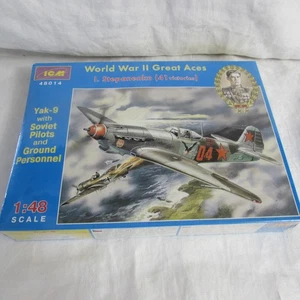 WWII Great Aces military plane plastic MODEL KIT ICM 48014 Yak-9 SEALED 1:48 - Picture 1 of 4