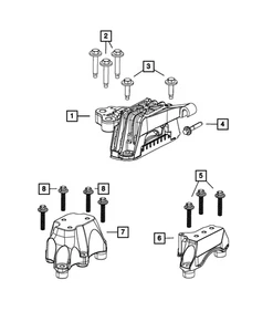 Genuine Mopar Transmission Mount Bracket 68081551AD - Foto 1 di 1