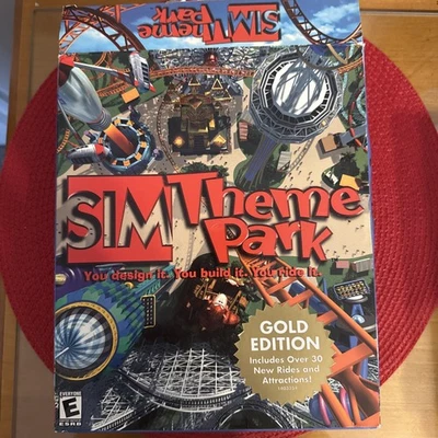 Sim Theme Park Gold Edition PC Big Box CIB  Complete w/ Manual & Inserts 1999 EA - Image 1 of 3