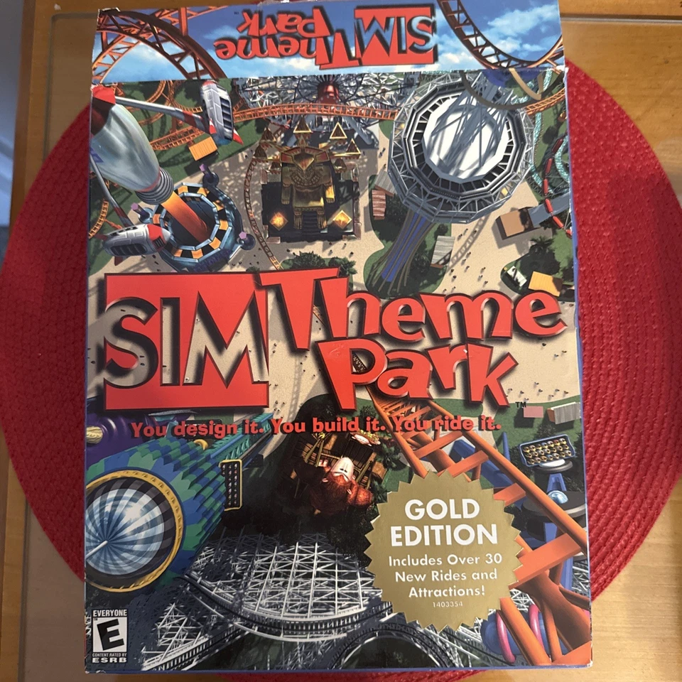 Sim Theme Park Gold Edition PC Big Box CIB  Complete w/ Manual & Inserts 1999 EA - Image 1 of 3