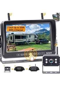 RV Backup Camera Wireless HD 1080P with 7 Inch Touch Key DVR Monitor for RVs,... - Picture 1 of 10