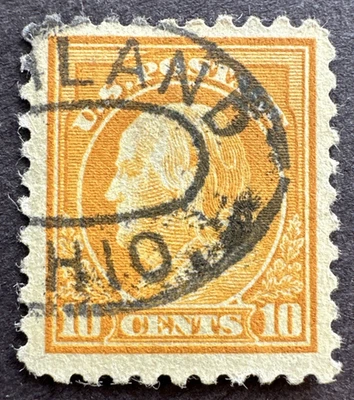 US 1916 Scott 472 Used Stamp Cleveland, OH Cancel Benjamin Franklin - Image 1 of 2