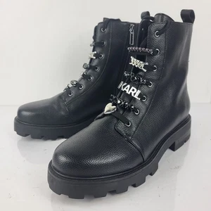 Karl Lagerfeld Paris Women's Everyday Cold Weather Mela Combat Boot 11 M - Picture 1 of 12