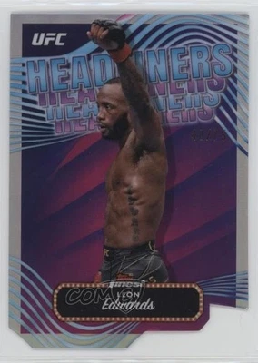 2024 Topps Finest UFC Headliners Die-Cut Refractor /75 Leon Edwards #HDL-4 - Image 1 of 2