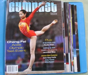 INTERNATIONAL GYMNAST Magazine IG 2008 All 10 Issues Olympics LIUKIN Blue Binder - Picture 1 of 11