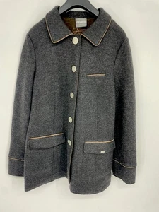 Neu ohne Etikett Geiger grau braun Knopfleiste reine Schurwolle Jacke Damengröße 42/Large/10 - Bild 1 von 6