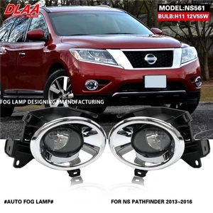 2Pcs Front Fog Lights Assembly w/ Clear Lens Grills Bumper For Nissan Pathfinder - Bild 1 von 5