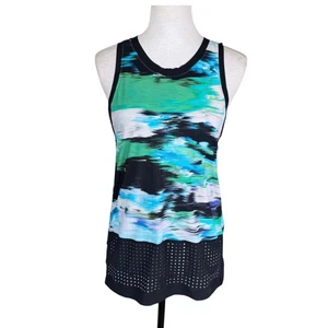 Lululemon 6? Vent It Blue Green Lightweight Perforated Relaxed Athletic Tank Top - Picture 1 of 12