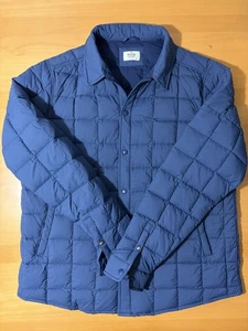 Marine Layer Puffer Overshirt Jacke Daunenfüllung Indigo Blau Herren XL Druckknopf - Bild 1 von 9
