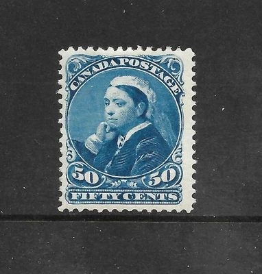 Canada 1893: Small Queen Issue #47, 50c Queen Victoria, original gum, VF, MH - Image 1 of 2