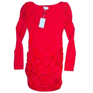 Mini vestido ceñido al cuerpo de manga larga Benae rojo rayón talla M de Lovers and Friends para mujer - Imagen 1 de 9