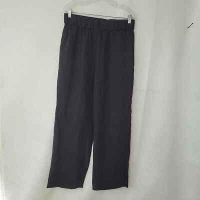 Calvin Klein Pant Women M Black Viscose Nylon Elastic Waist Pull On Beach Casual - Image 1 of 4