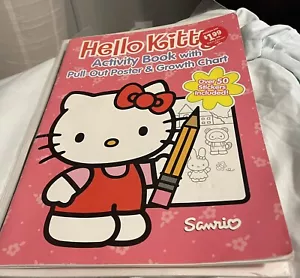 Hello Kitty Coloring/Activity Book PullOut Poster/GrowthChart Stickers/Paperdoll - Picture 1 of 2