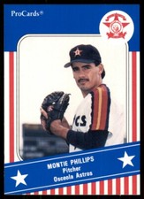 1991 ProCards Florida State League All-Stars Montie Phillips Osceola Astros