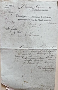 1804 MARINE dossier Castagnier sujet FLOTILLE IMPERIALE - Bild 1 von 1