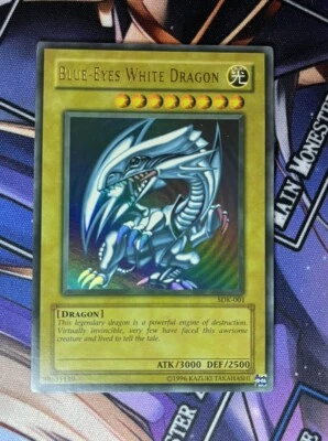 Yu-Gi-Oh! Juego de cartas coleccionables Blue-Eyes White Dragon Kaiba SDK-001 ultra raro máximo descolorido Foto 1 de 4