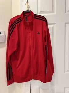 Chaqueta Adidas Primegreen Roja Cremallera Con Rayas Negras XL USADA EN EXCELENTE ESTADO - Imagen 1 de 12