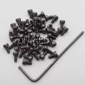 50pcs M2 x 4 Allen Hex Socket Cap Head Screw Ultra Hard Alloy Steel Bolt + Key - Picture 1 of 1