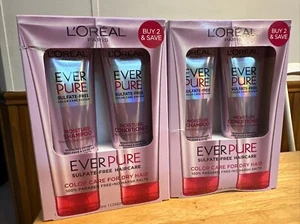 L'Oreal Paris Ever Pure Moisture Shampoo & Conditioner Color Care Lot Of 2 NEW - Picture 1 of 9
