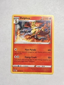 Delphox 027/195 Near Mint - B1G1F - RARE Non Holo Silver Tempest Pokemon Card NM - Picture 1 of 2