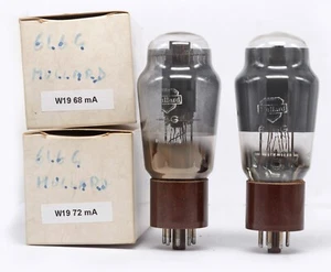 COPPIA ABBINATA 6L6G MULLARD NOS tubo lampada valvola valvola valvola valvola valvola ৄ泵洀 真空管 电帟管 - Foto 1 di 3