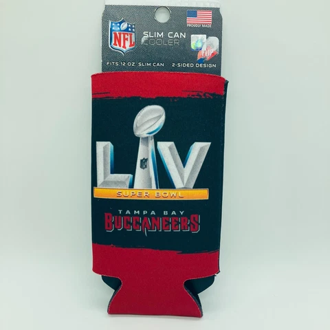 Tampa Bay Buccaneers NFL Super Bowl LIV Champions Can Cooler 2 Sided Cover