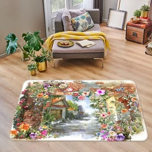 3D Country Town Flower ZHUB711 Game Non Slip Rug Mat Photo Carpet Ann - Picture 1 of 5