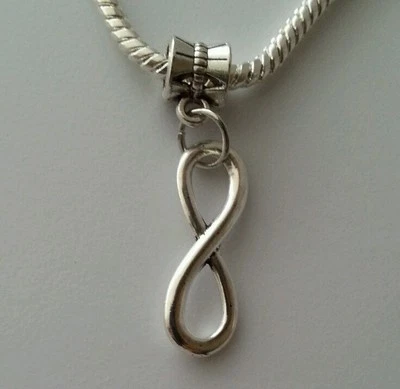 Berloque pendurado prata amor eterno eternidade infinito miçangas estilo europeu pulseiras - Imagem 1 de 3