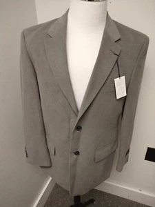 NWT Stafford Mens 40R 42 Classic Fit Gray Blazer Jacket $160 Microsuede - Picture 1 of 11
