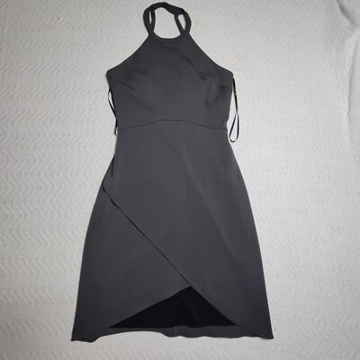 Amanda Uprichard  Halter Sheath Dress  Size XS Faux Wrap Front Lined Cocktail  - Image 1 of 4