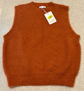 GB Sleeveless Sweater Vest Women’s Medium Orange NWT - Picture 1 of 6