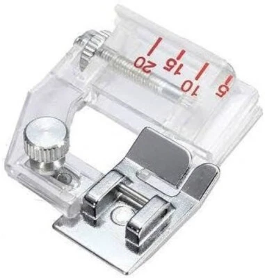 Bias Binder Presser Foot Attaching Adjustable Binding Snap-on For Sewing Machine - Image 1 of 4