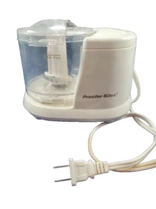Mini Food and Vegetable Chopper Proctor-Silex 7250 Dishwasher Safe Bowl white - Picture 1 of 5