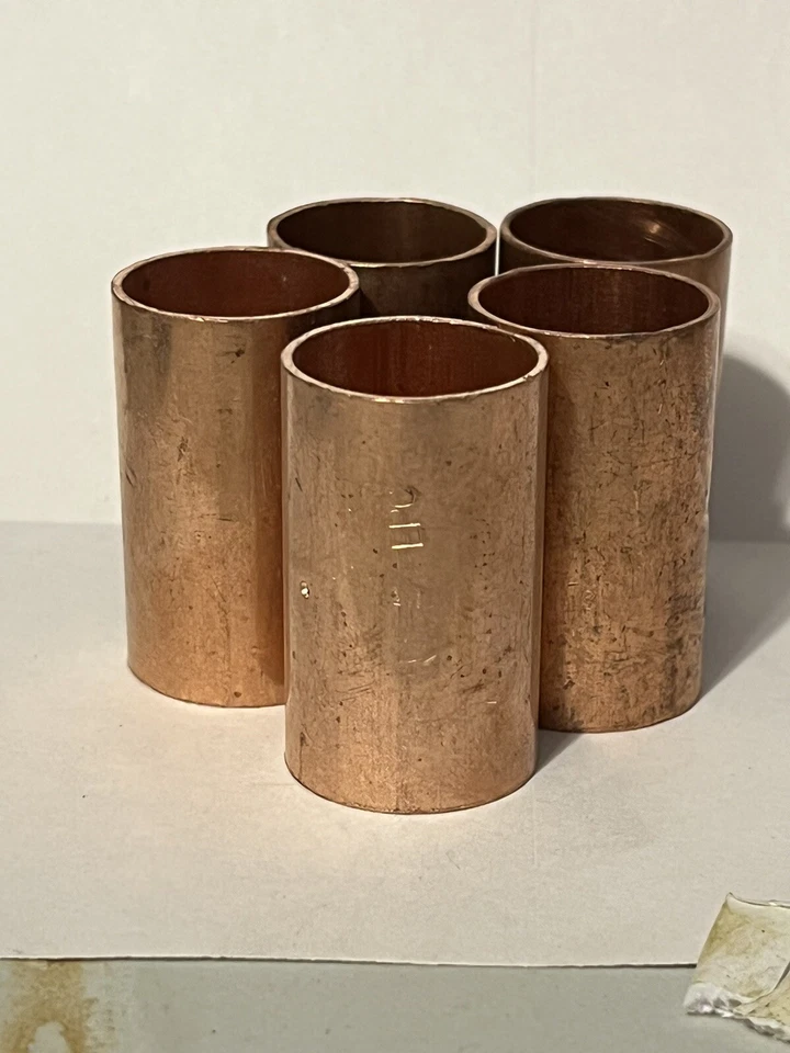 Elkhart  3/4” in. Copper C x C Coupling With Stop Lot Of 5 Copper 2 Available - Image 1 of 1